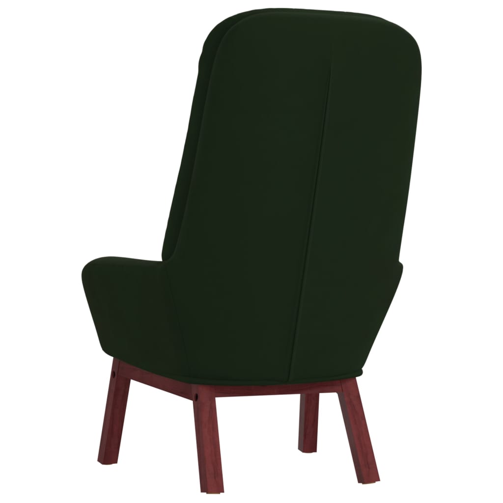 Chaise de relaxation Vert foncé Velours - XIOS