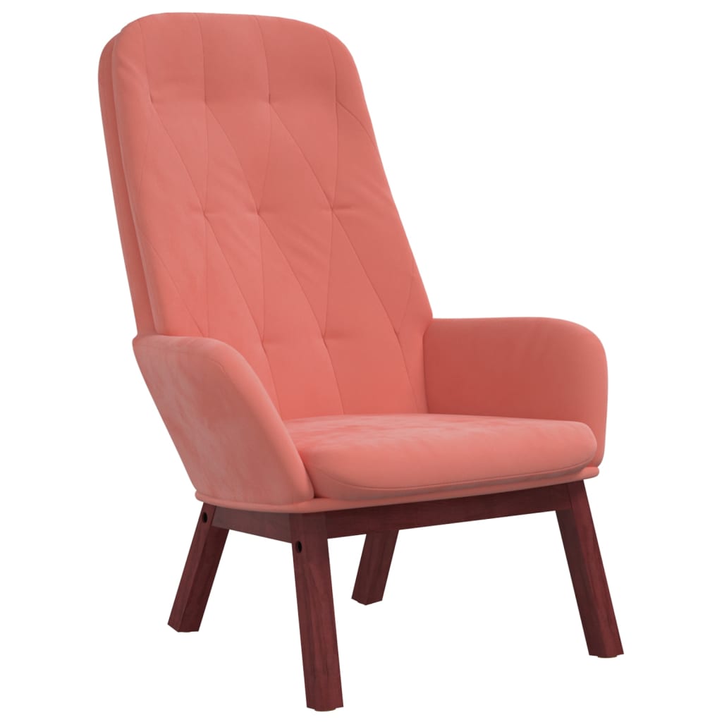 Chaise de relaxation Rose Velours Fauteuils vidaXL