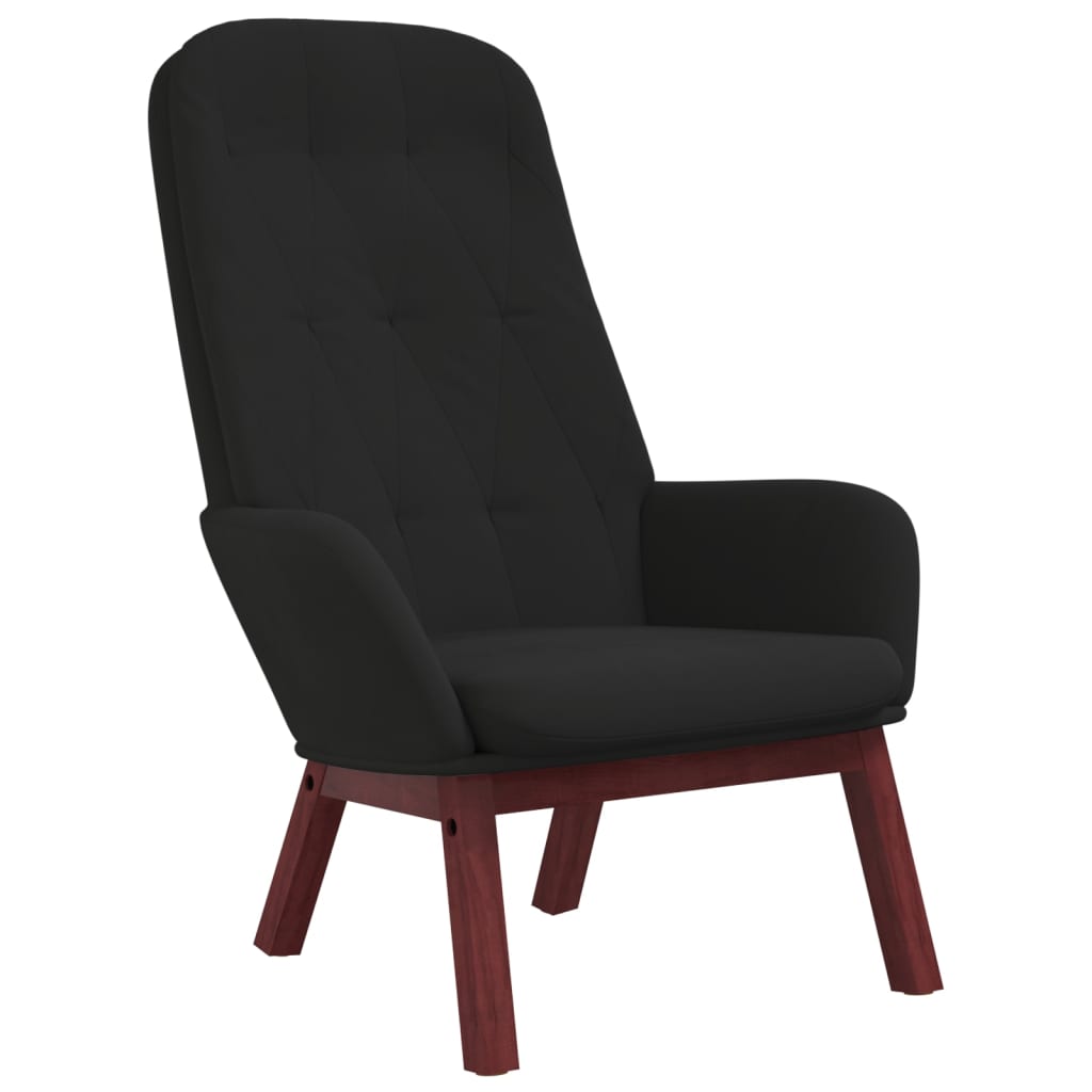 Chaise de relaxation Noir Velours - XIOS