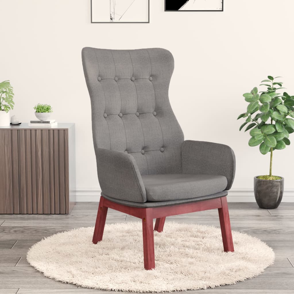 Chaise de relaxation Gris clair Tissu - XIOS