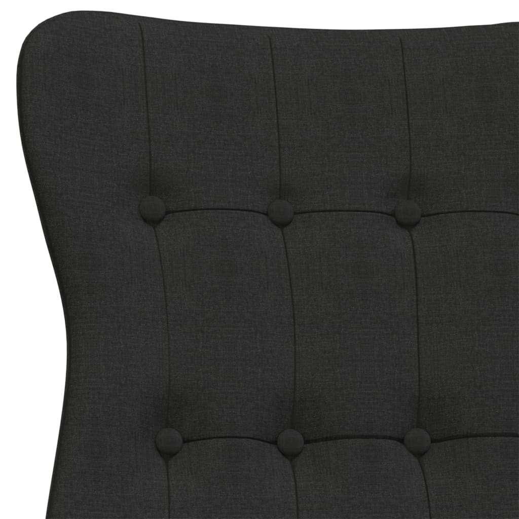 Chaise de relaxation Noir Tissu - XIOS