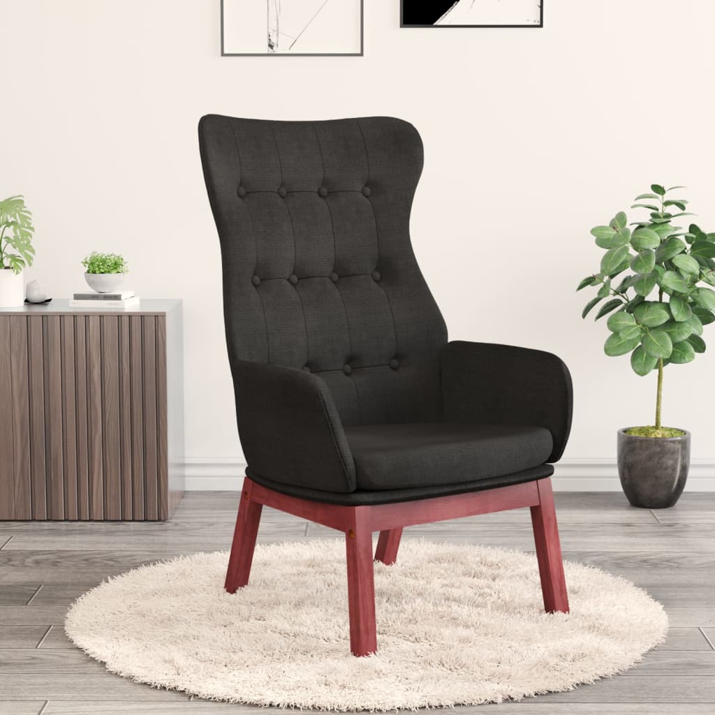Chaise de relaxation Noir Tissu - XIOS