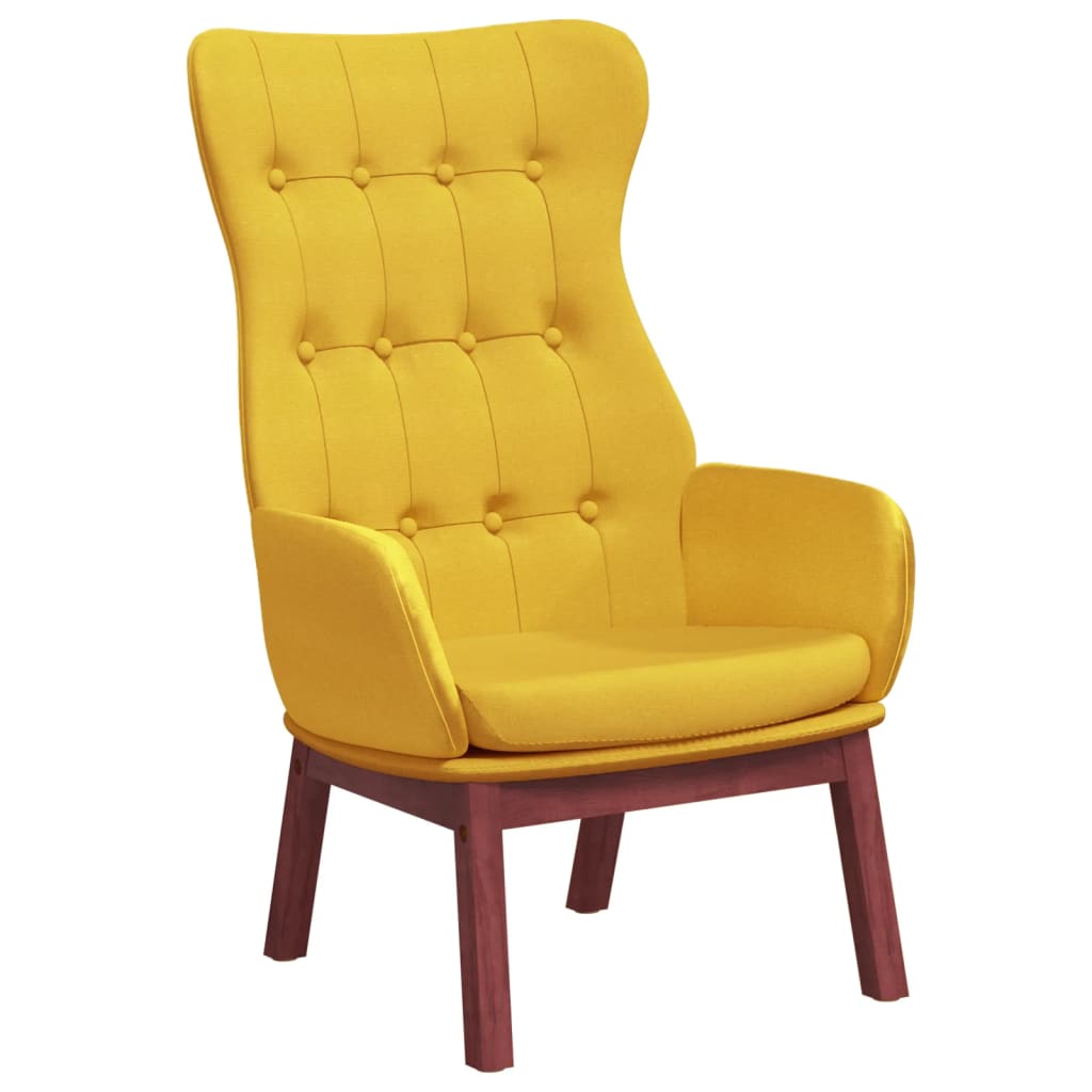 Chaise de relaxation Jaune moutarde Tissu - XIOS