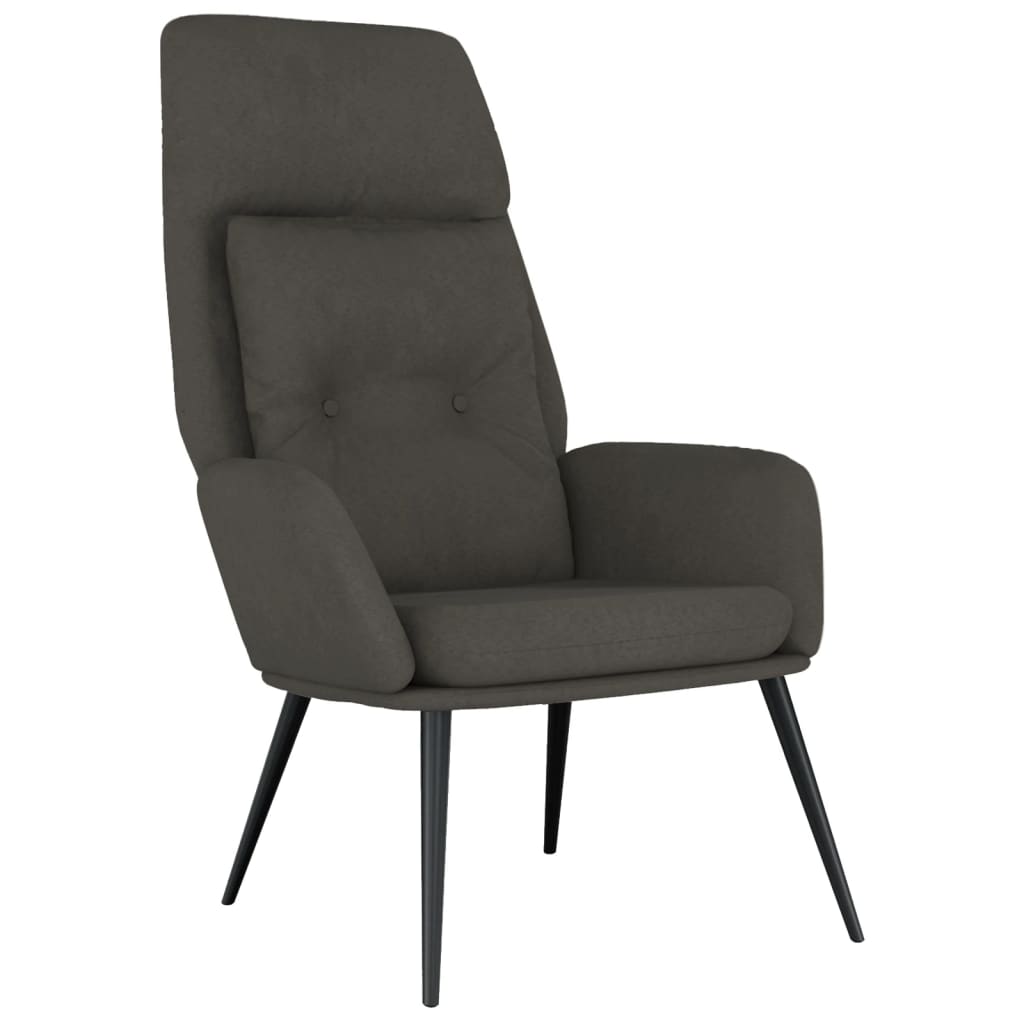 Chaise de relaxation Gris foncé Similicuir daim - XIOS