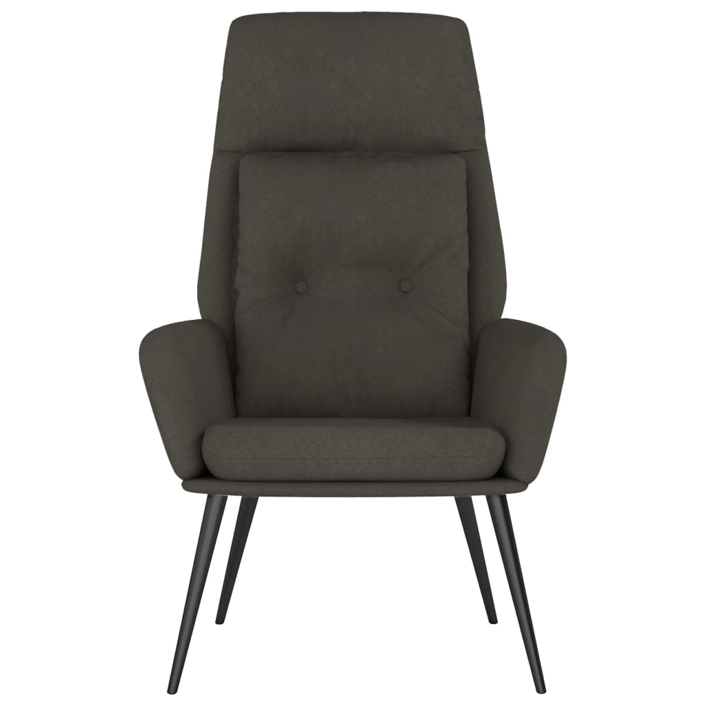 Chaise de relaxation Gris foncé Similicuir daim - XIOS