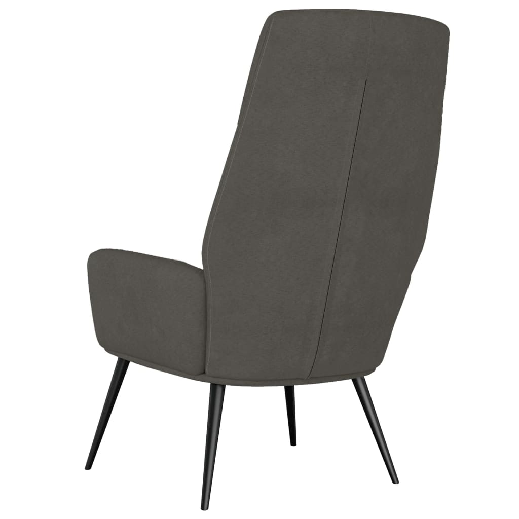 Chaise de relaxation Gris foncé Similicuir daim - XIOS