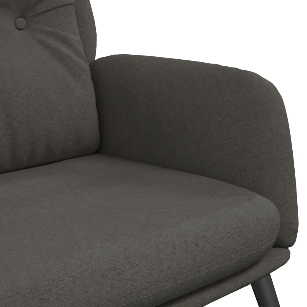 Chaise de relaxation Gris foncé Similicuir daim - XIOS