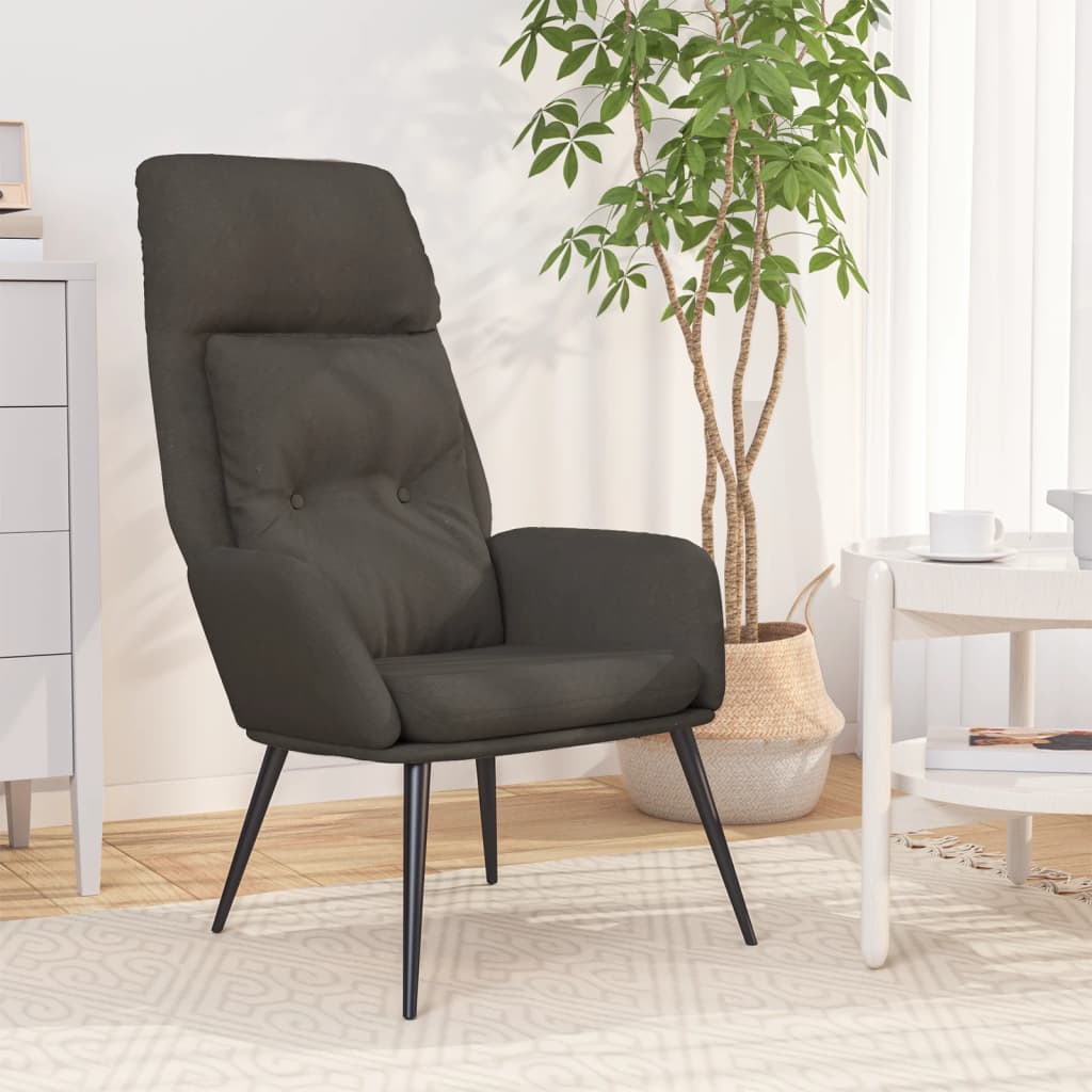 Chaise de relaxation Gris foncé Similicuir daim - XIOS