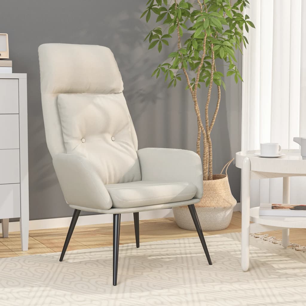 Chaise de relaxation Crème Similicuir daim - XIOS