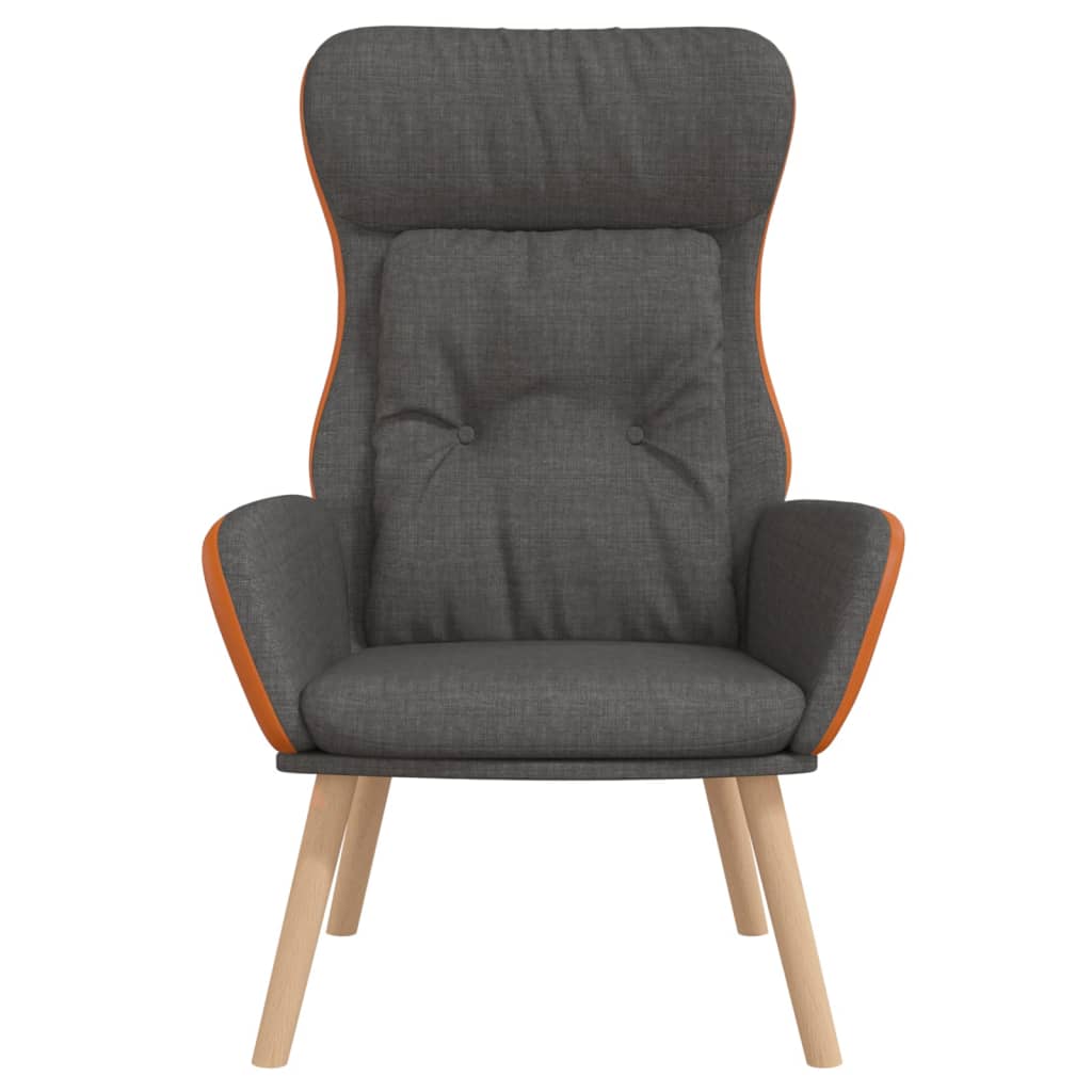 Chaise de relaxation Gris foncé Tissu et PVC - XIOS