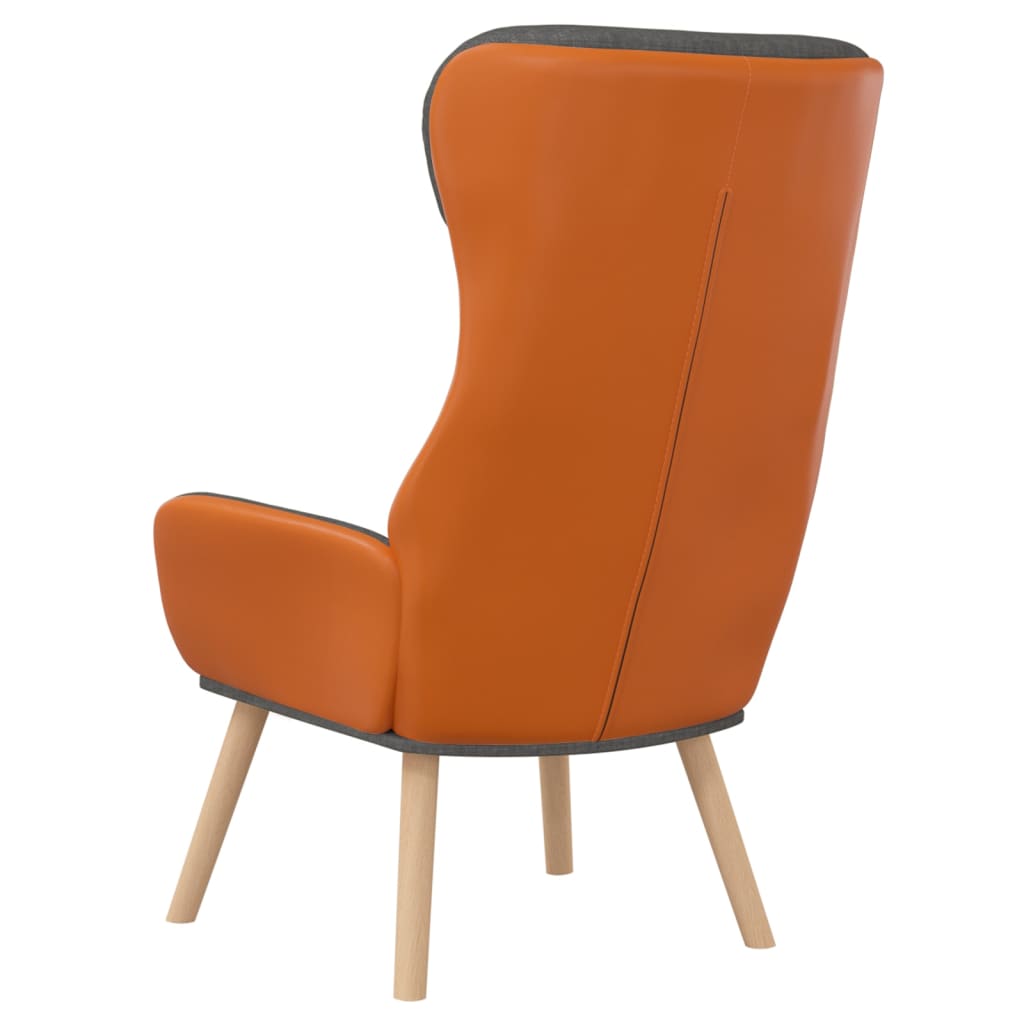 Chaise de relaxation Gris foncé Tissu et PVC - XIOS