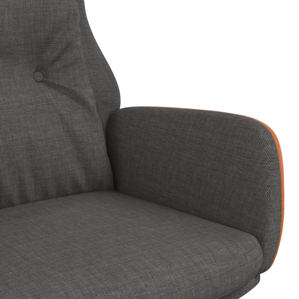 Chaise de relaxation Gris foncé Tissu et PVC - XIOS