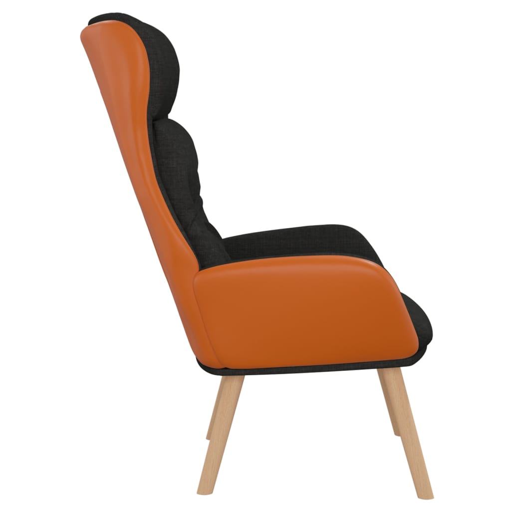 Chaise de relaxation Noir Tissu et PVC - XIOS