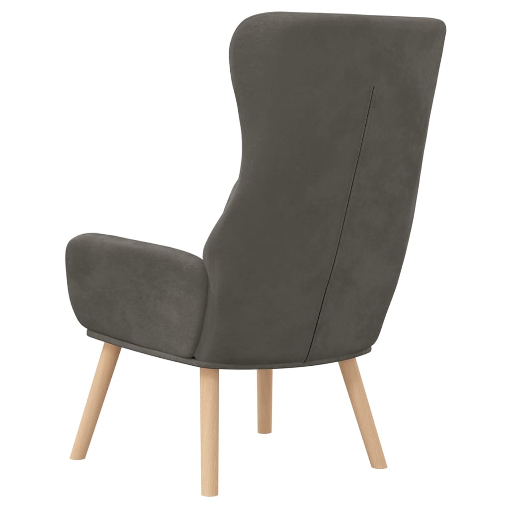 Chaise de relaxation Gris foncé Velours - XIOS