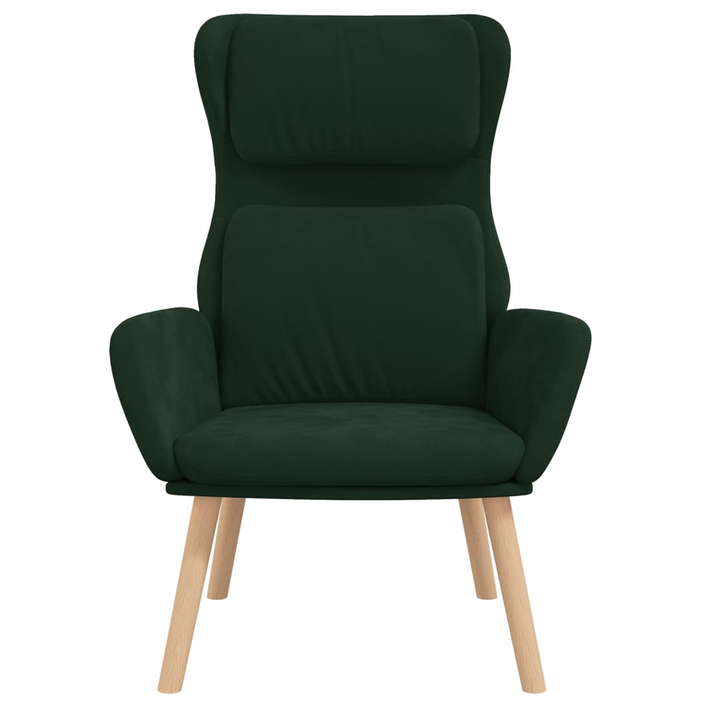Chaise de relaxation Vert foncé Velours - XIOS