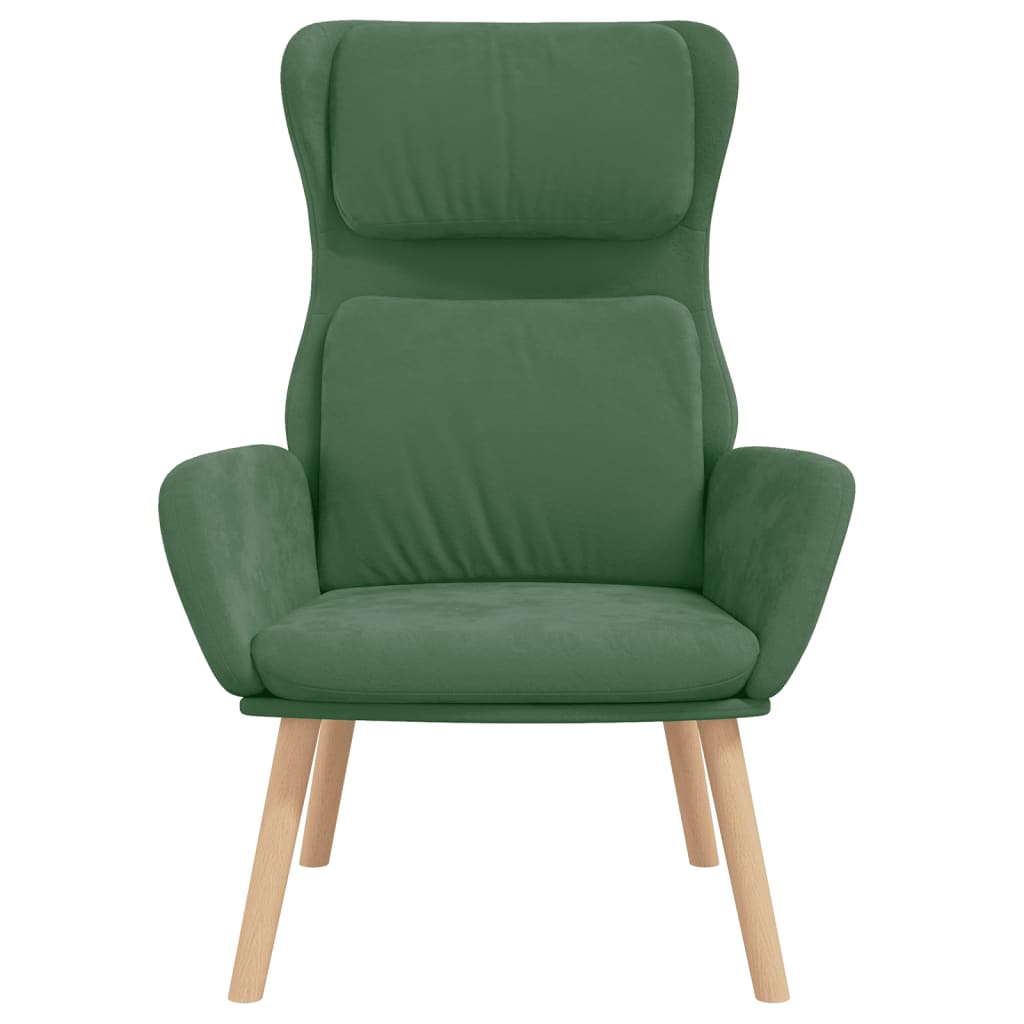 Chaise de relaxation Vert clair Velours - XIOS
