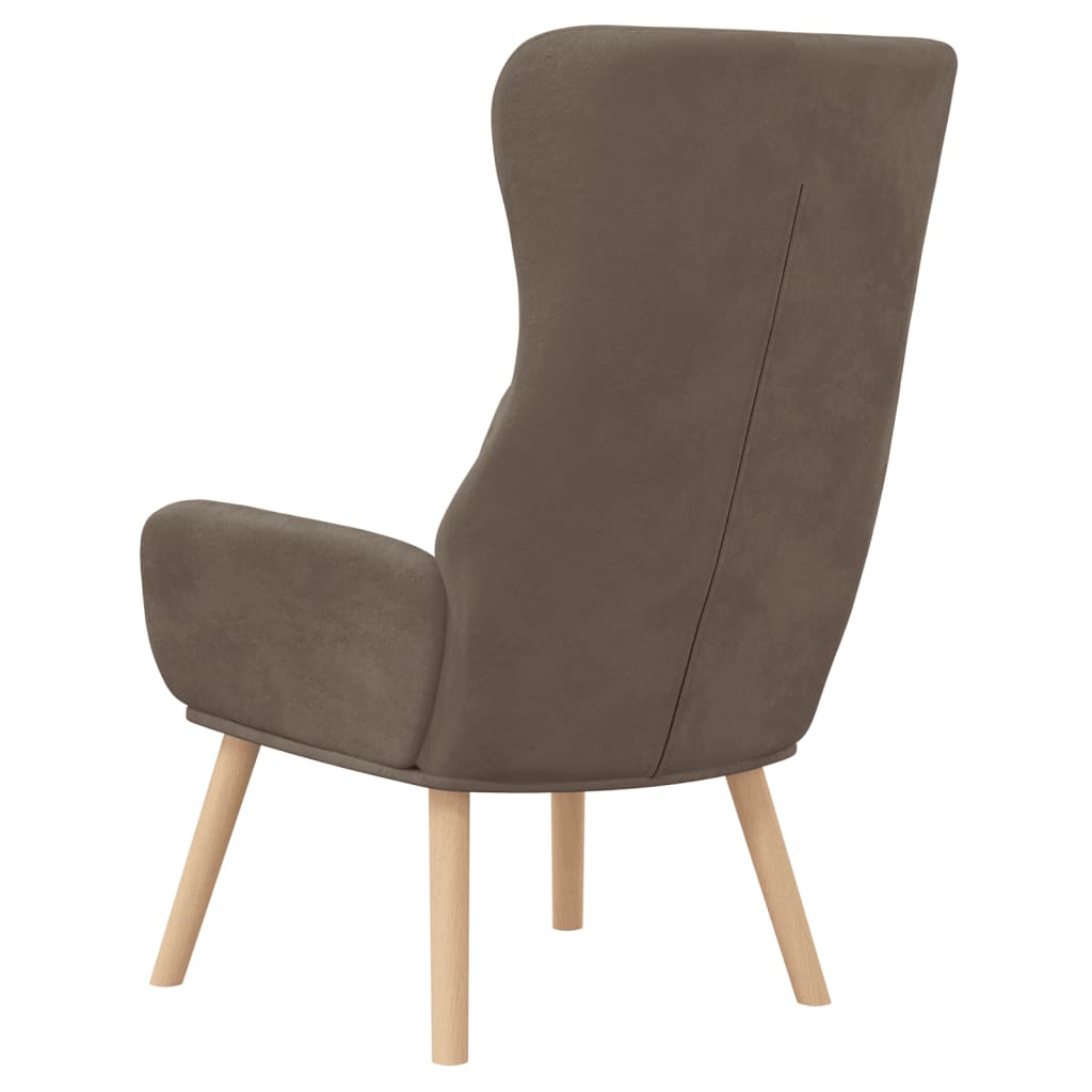 Chaise de relaxation Marron Velours - XIOS