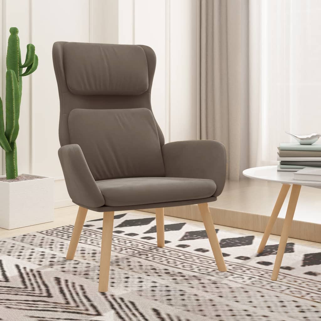 Chaise de relaxation Marron Velours - XIOS