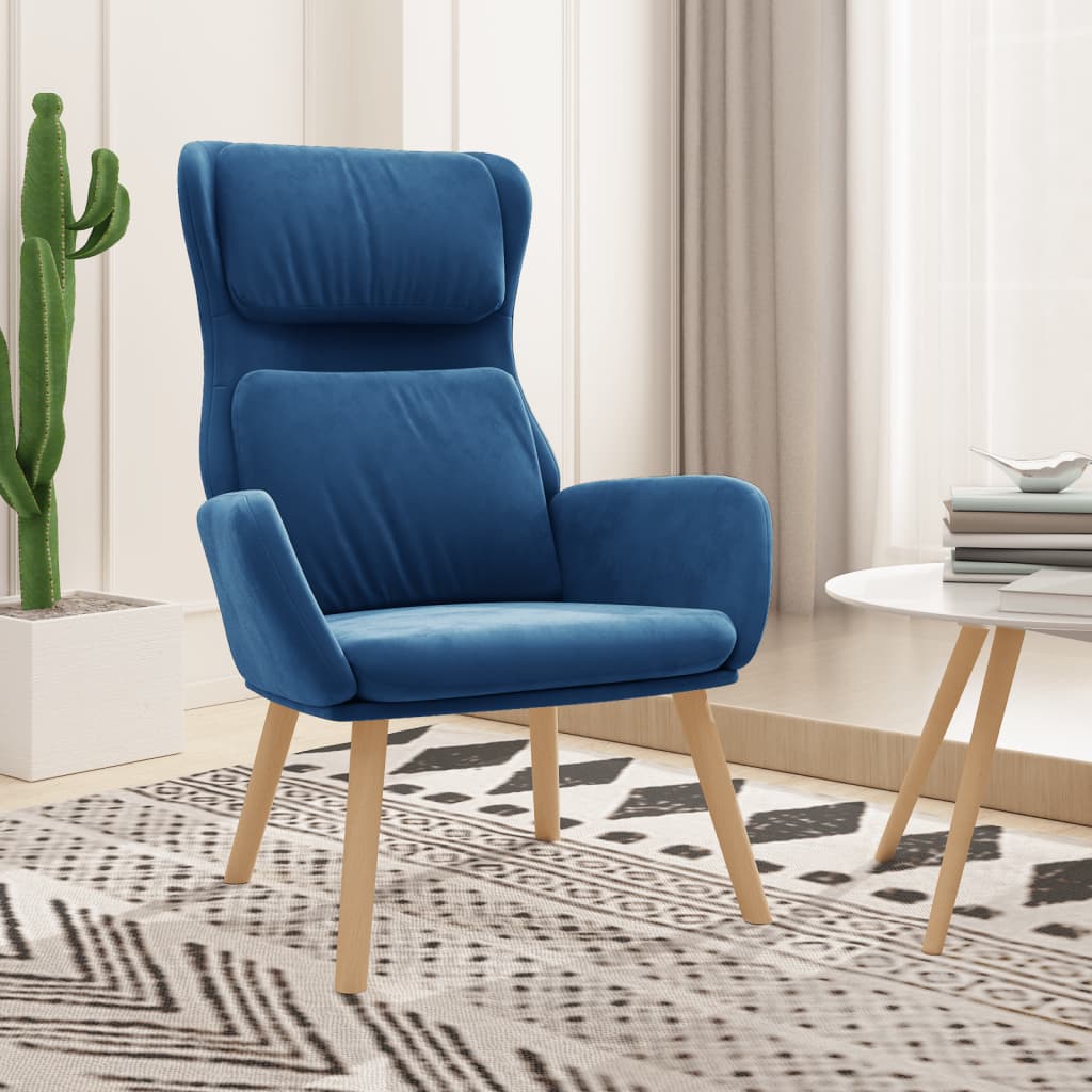 Chaise de relaxation Bleu Velours - XIOS