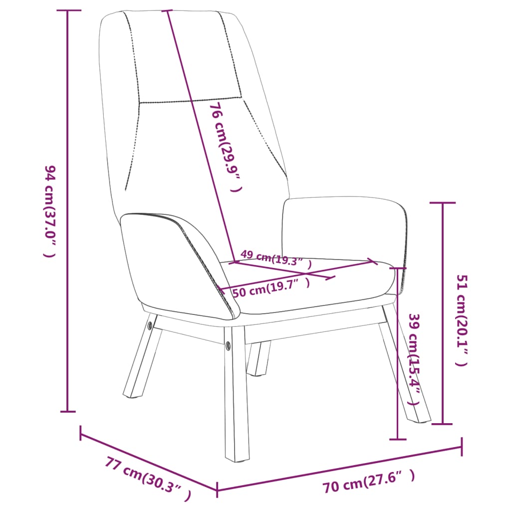 Chaise de relaxation Gris foncé Tissu - XIOS