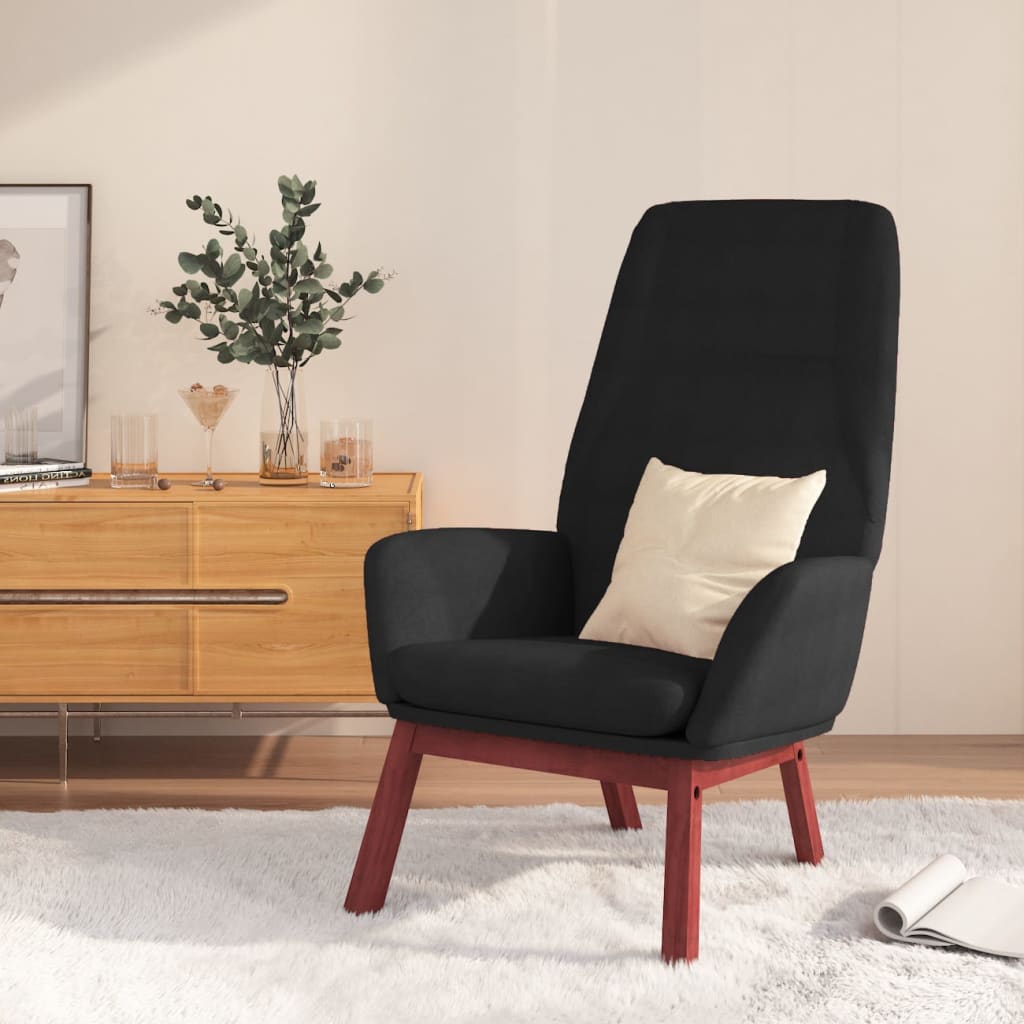 Chaise de relaxation Noir Tissu - XIOS