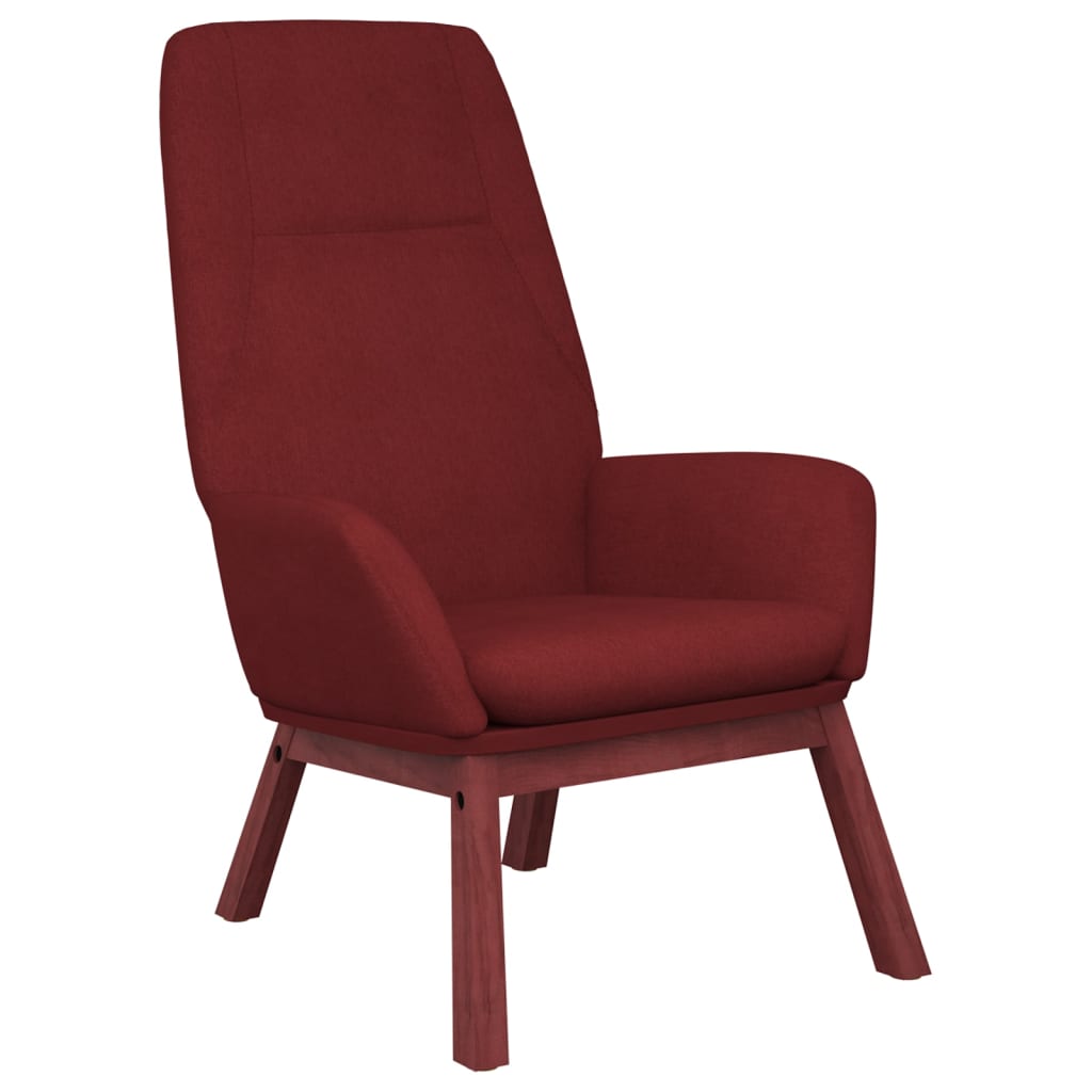 Chaise de relaxation Rouge bordeaux Tissu - XIOS