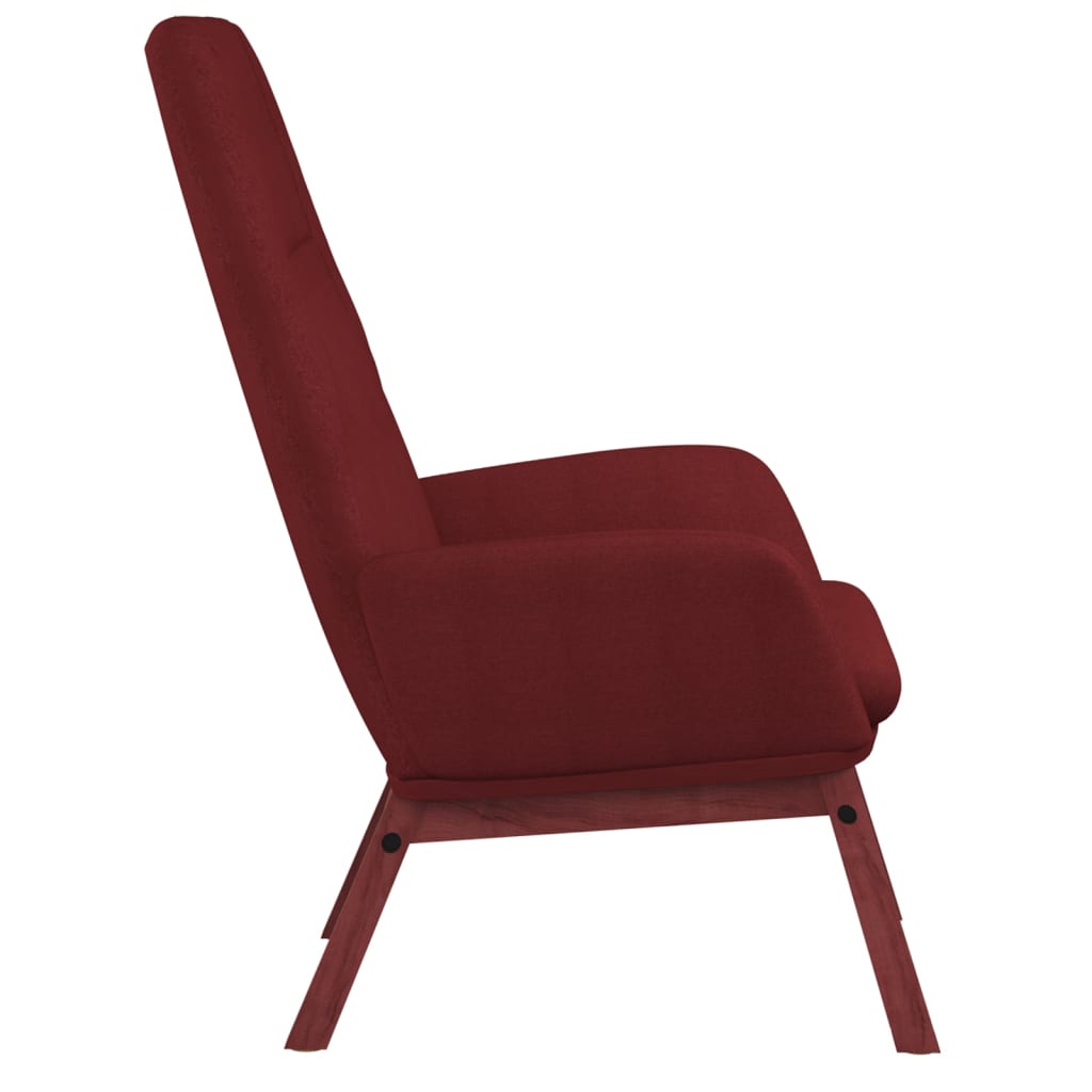 Chaise de relaxation Rouge bordeaux Tissu - XIOS