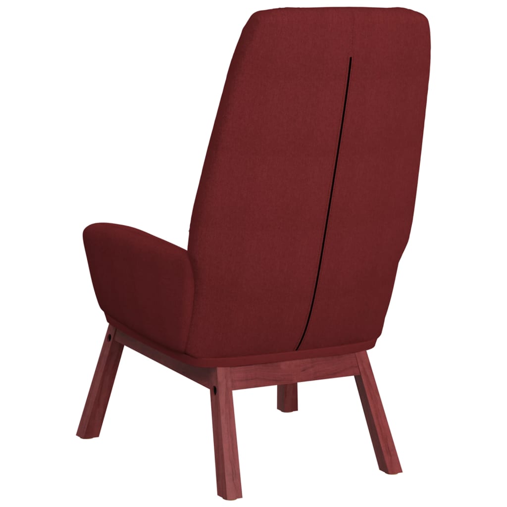 Chaise de relaxation Rouge bordeaux Tissu - XIOS