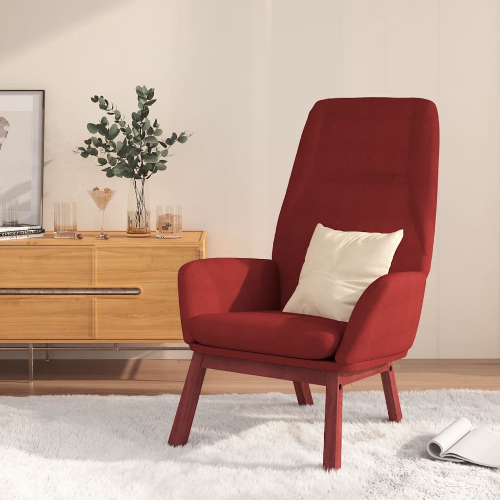 Chaise de relaxation Rouge bordeaux Tissu - XIOS