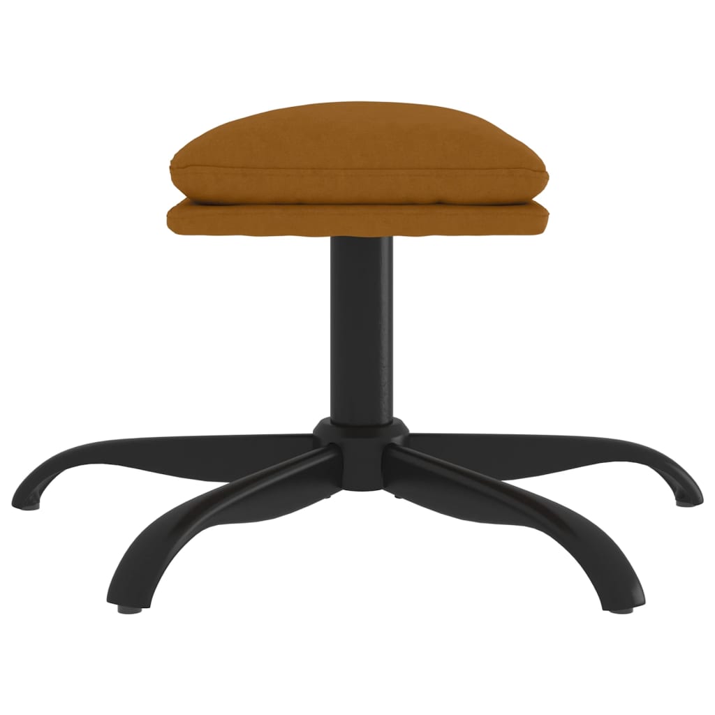 Repose-pied Marron 60x60x36 cm Velours - XIOS