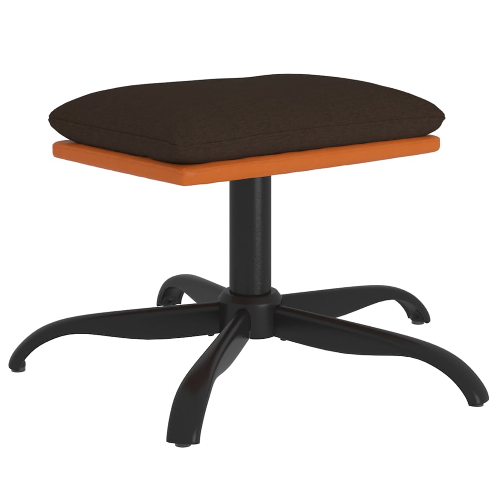 Repose-pied Marron 60x60x36 cm Tissu et similicuir - XIOS