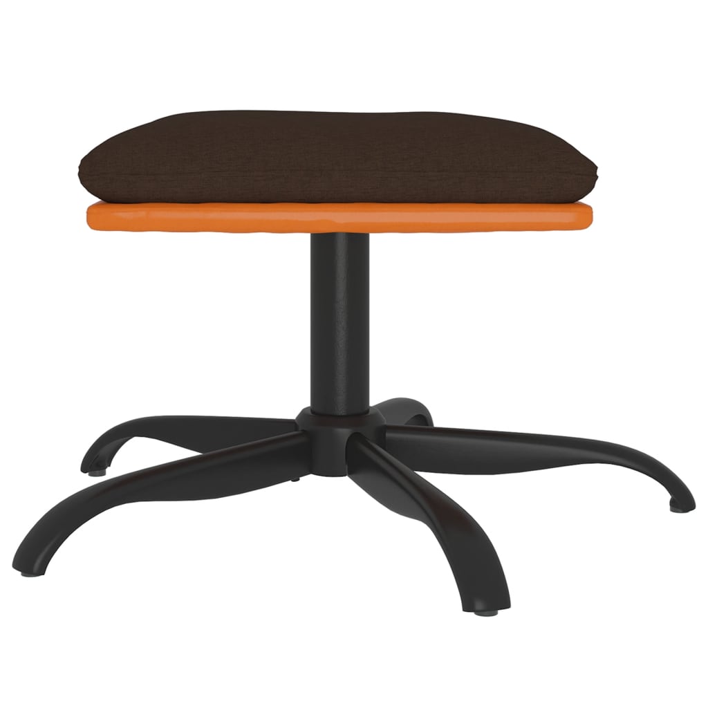 Repose-pied Marron 60x60x36 cm Tissu et similicuir - XIOS