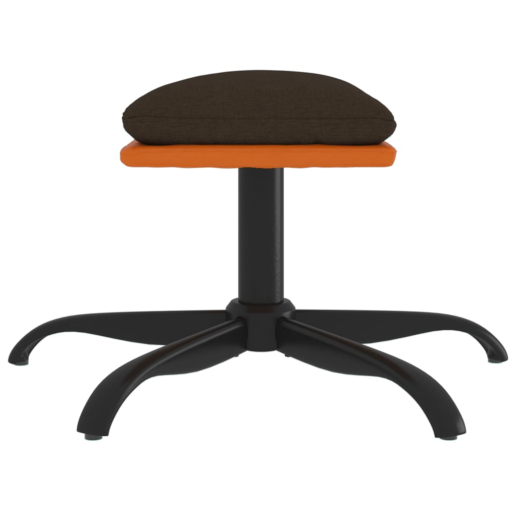 Repose-pied Marron 60x60x36 cm Tissu et similicuir - XIOS