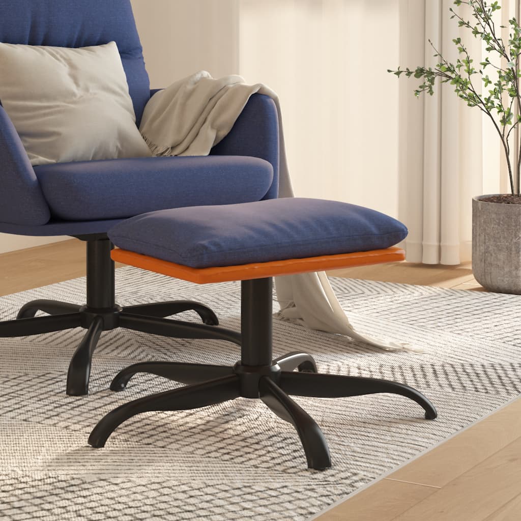 Repose-pied Bleu 60x60x36 cm Tissu et similicuir - XIOS