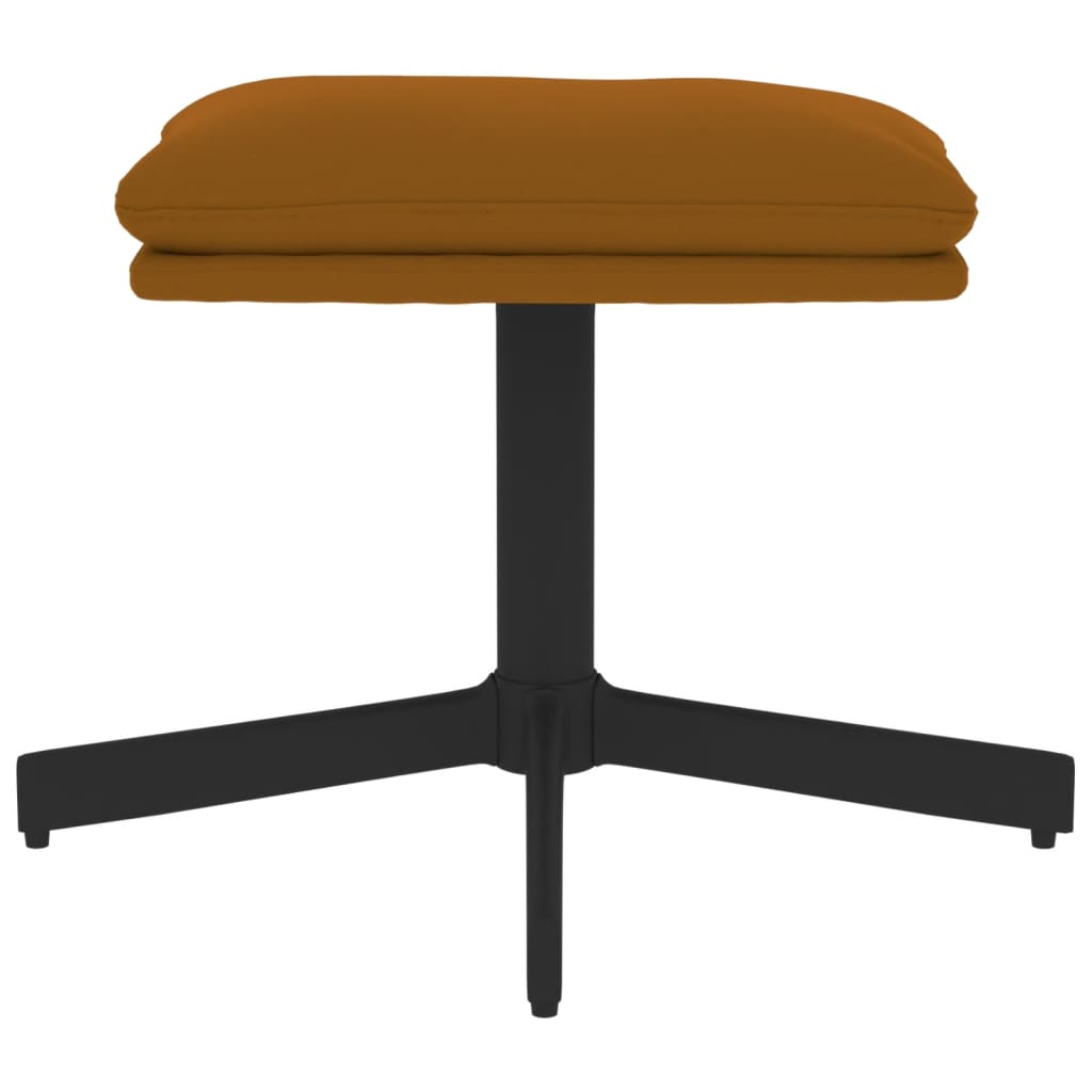 Repose-pied Marron 60x60x36 cm Velours - XIOS