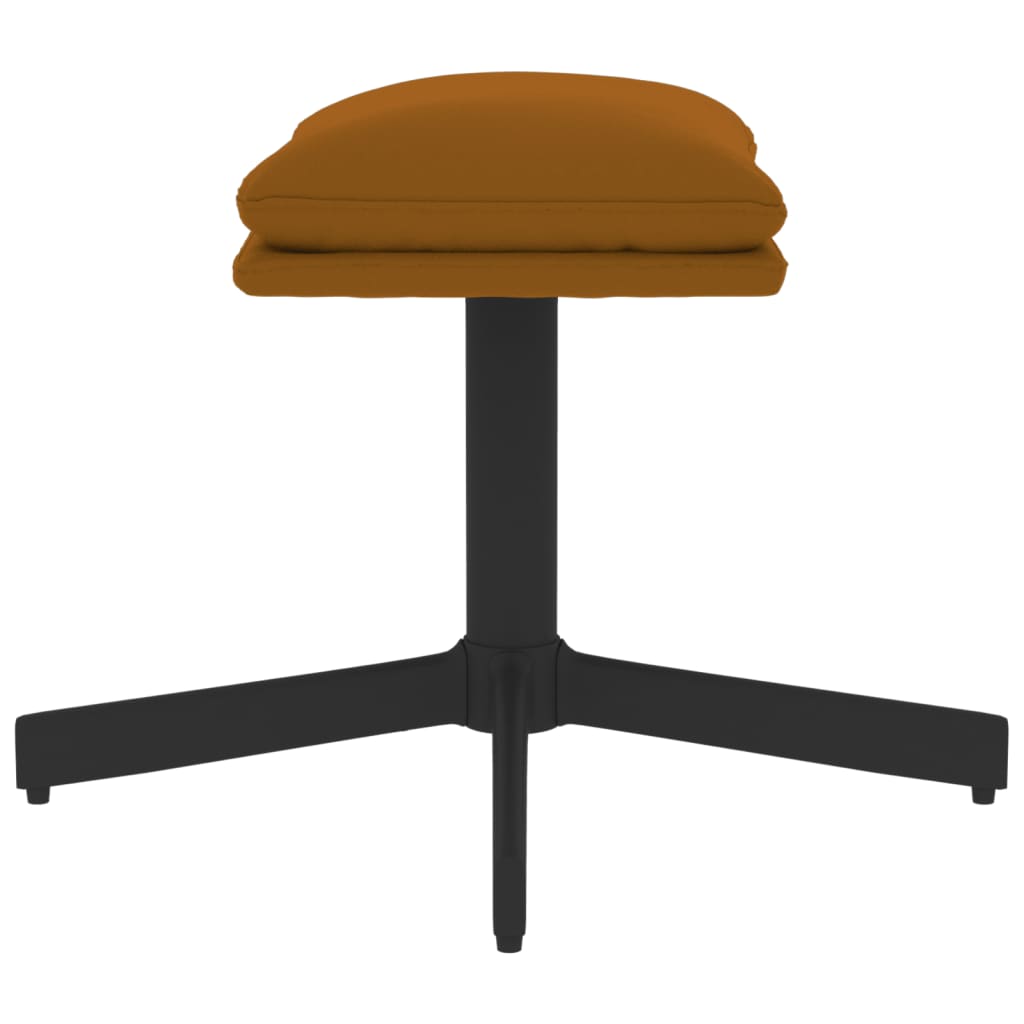 Repose-pied Marron 60x60x36 cm Velours - XIOS