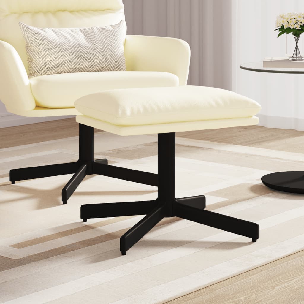 Repose-pied Crème 60x60x36 cm Similicuir - XIOS