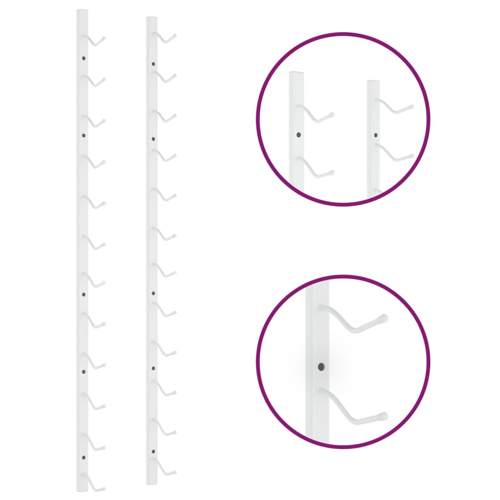Casier à vin mural pour 12 bouteilles Blanc Fer - XIOS