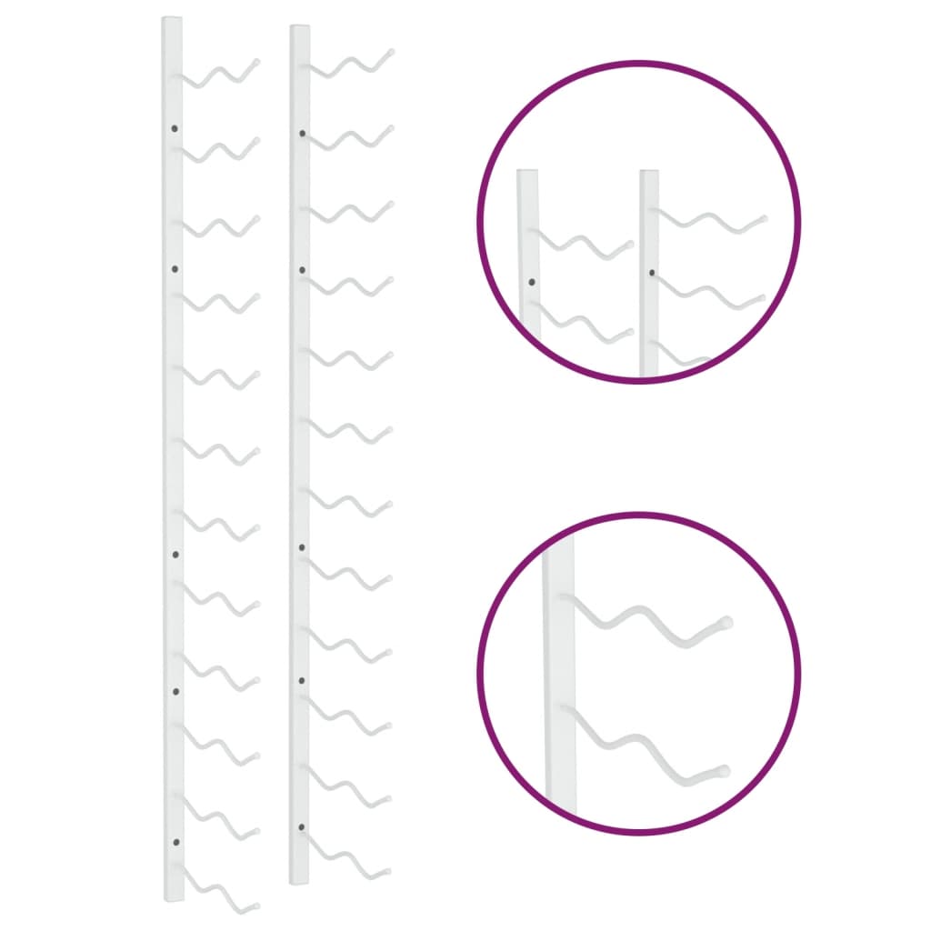 Casier à vin mural pour 24 bouteilles Blanc Fer - XIOS