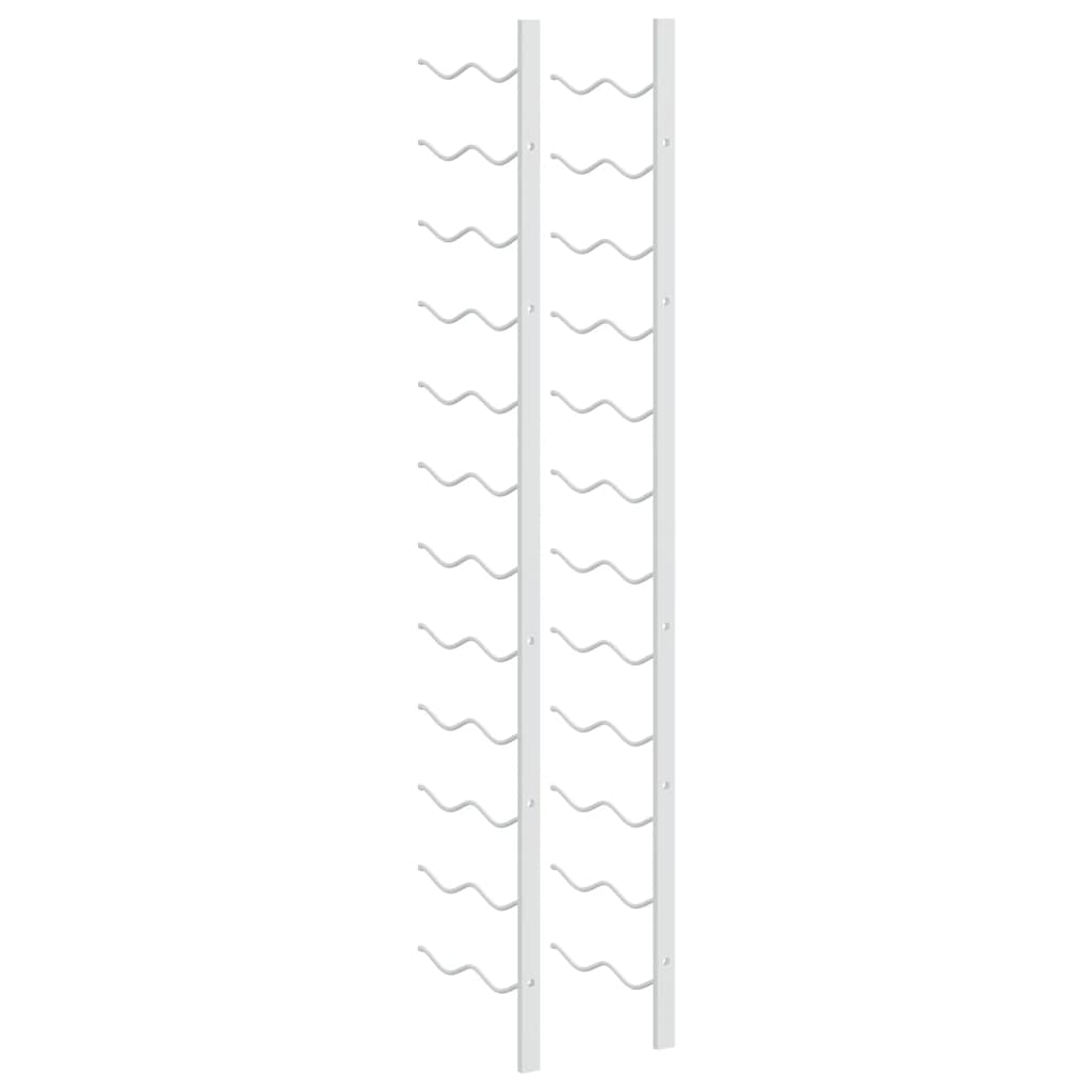 Casier à vin mural pour 24 bouteilles 2 pcs Blanc Fer - XIOS