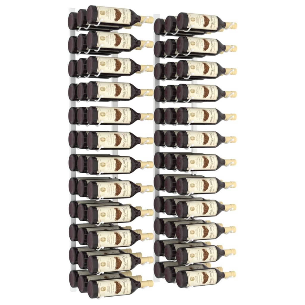 Casier à vin mural pour 36 bouteilles 2 pcs Blanc Fer - XIOS