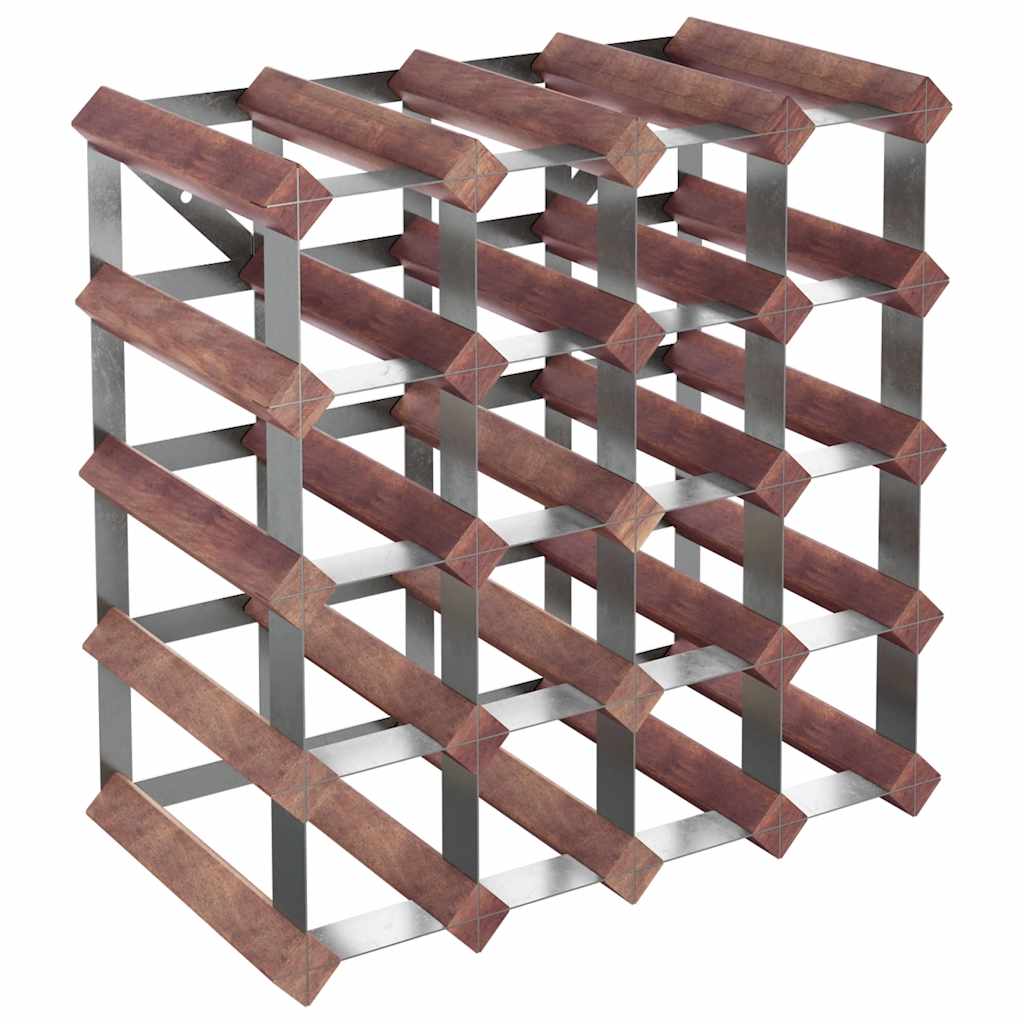 Casier à bouteilles pour 20 bouteilles Marron Bois pin solide - XIOS