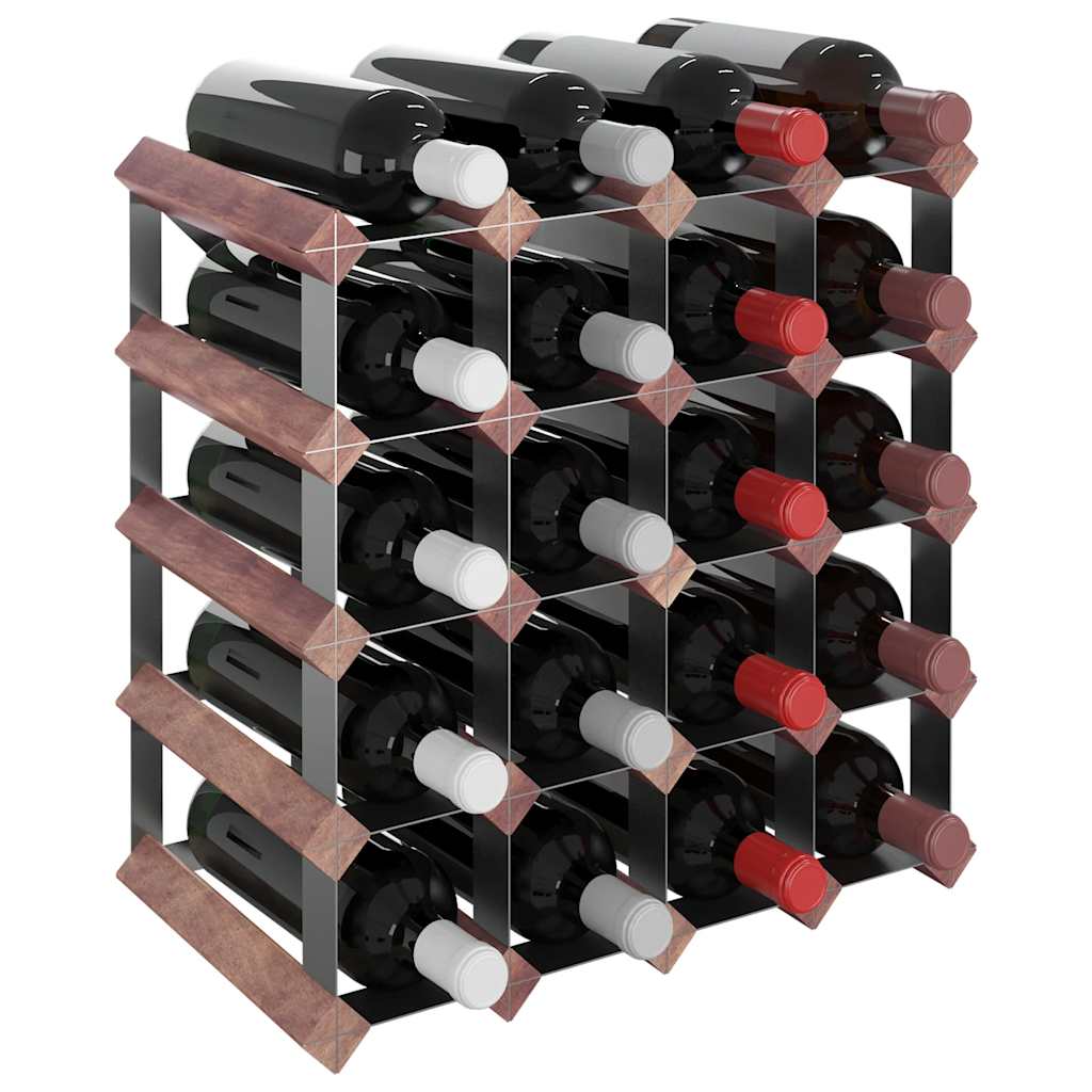 Casier à bouteilles pour 20 bouteilles Marron Bois pin solide - XIOS