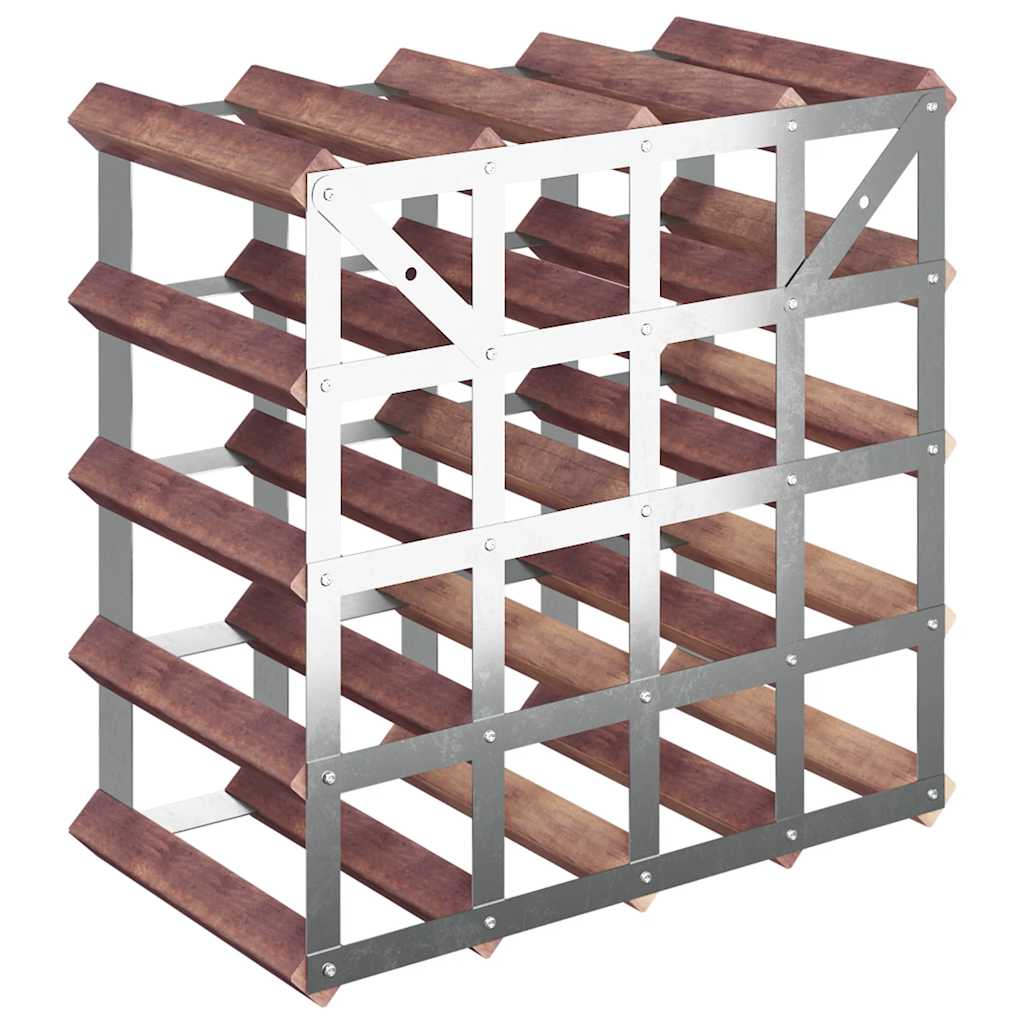 Casier à bouteilles pour 20 bouteilles Marron Bois pin solide - XIOS
