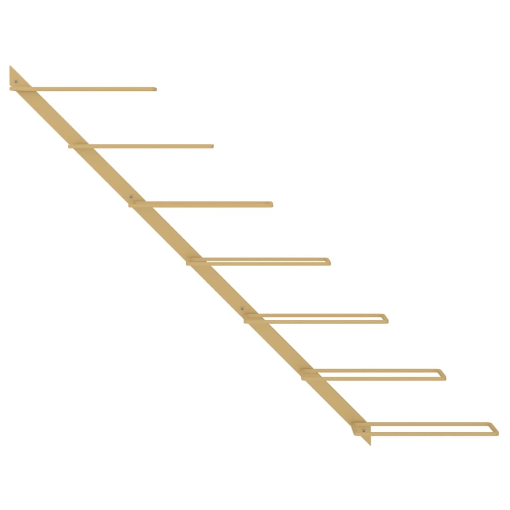 Casier à vin mural pour 7 bouteilles Doré Fer - XIOS