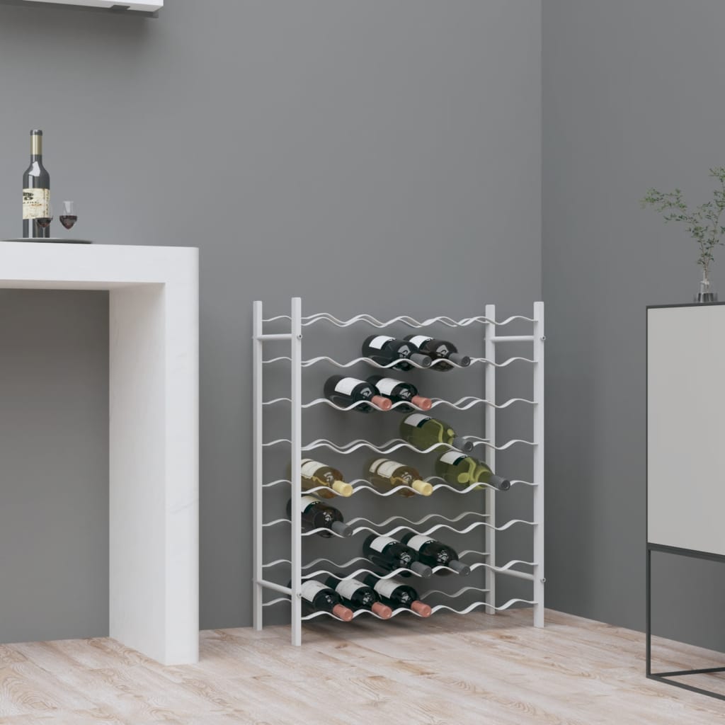 Casier à bouteilles pour 48 bouteilles Blanc Métal - XIOS