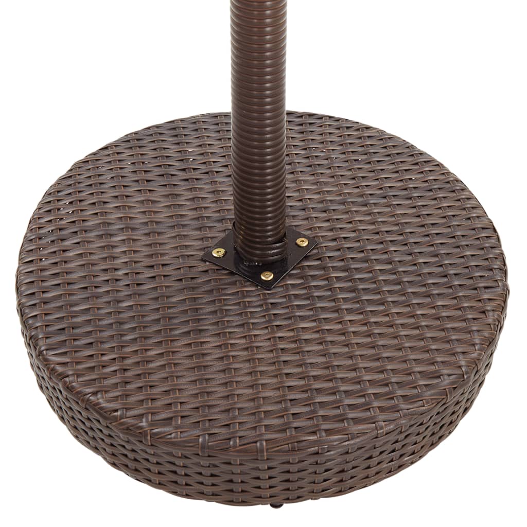Meubles de bar de jardin 3pcs et coussins Résine tressée Marron
