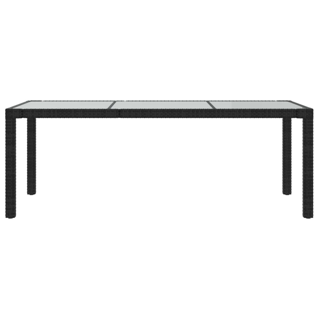 Salon de jardin 7 pcs avec coussins résine tressée noir