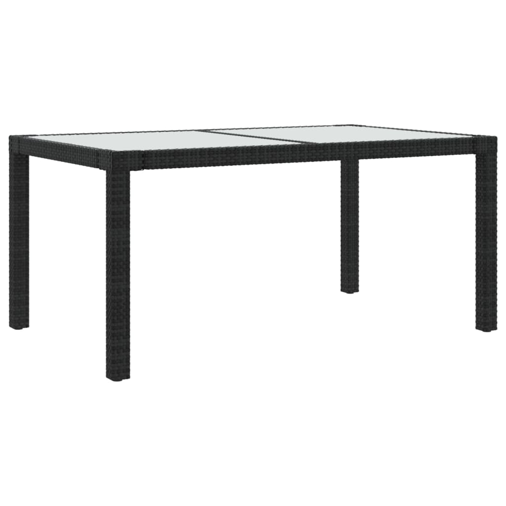 Salon de jardin 7 pcs avec coussins résine tressée noir