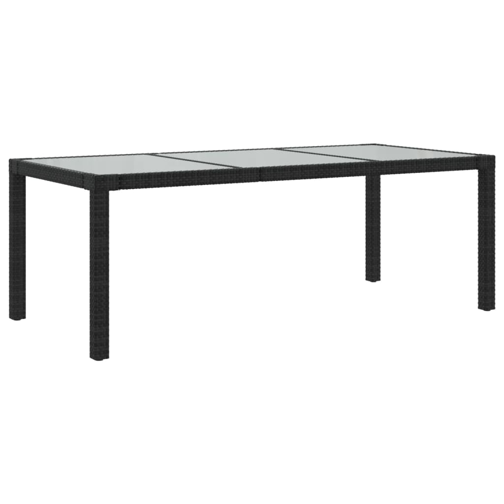 Ensemble à manger d'extérieur 9pcs coussins résine tressée noir